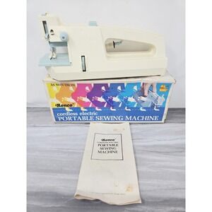Ronco Cordless Electric Portable Sewing Machine Hand Held Vtg 1972